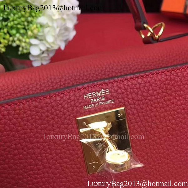 Hermes Kelly 32cm Shoulder Bag TOGO Leather KY32 Red Hermes Kelly 32cm Shoulder Bag TOGO Leather KY32 Red