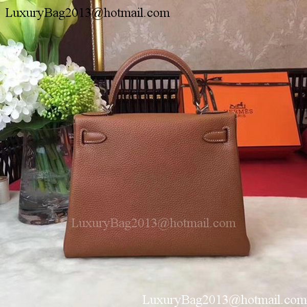 Hermes Kelly 32cm Shoulder Bag Wheat TOGO Leather KY32 Silver Hermes Kelly 32cm Shoulder Bag Wheat TOGO Leather KY32 Silver