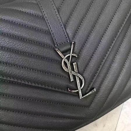YSL Classic Monogramme Grey Leather Flap Bag Y392737 Silver YSL Classic Monogramme Grey Leather Flap Bag Y392737 Silver