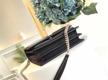 Yves Saint Laurent Leather Cross-body Shoulder Bag Y8004 Black Yves Saint Laurent Leather Cross-body Shoulder Bag Y8004 Black