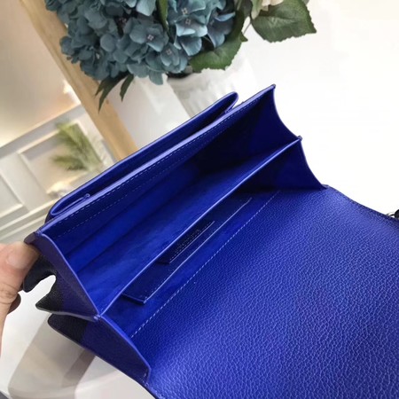 Yves Saint Laurent Leather Cross-body Shoulder Bag Y8004 Blue Yves Saint Laurent Leather Cross-body Shoulder Bag Y8004 Blue