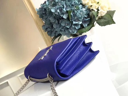 Yves Saint Laurent Leather Cross-body Shoulder Bag Y8005 Blue Yves Saint Laurent Leather Cross-body Shoulder Bag Y8005 Blue