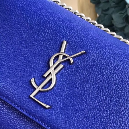 Yves Saint Laurent Leather Cross-body Shoulder Bag Y8005 Blue Yves Saint Laurent Leather Cross-body Shoulder Bag Y8005 Blue