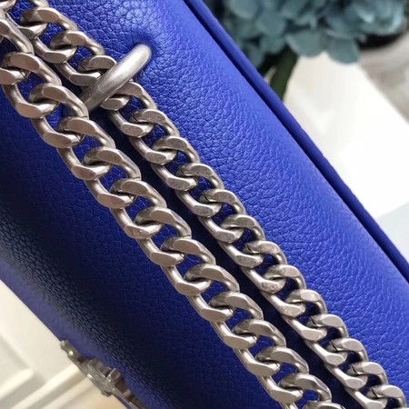 Yves Saint Laurent Leather Cross-body Shoulder Bag Y8005 Blue Yves Saint Laurent Leather Cross-body Shoulder Bag Y8005 Blue