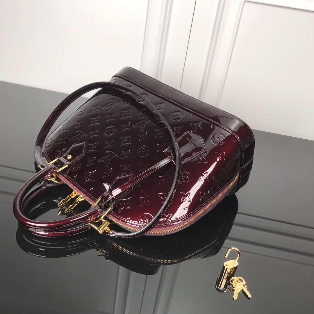 Louis Vuitton Monogram Vernis Alma M93595 Burgundy Louis Vuitton Monogram Vernis Alma M93595 Burgundy