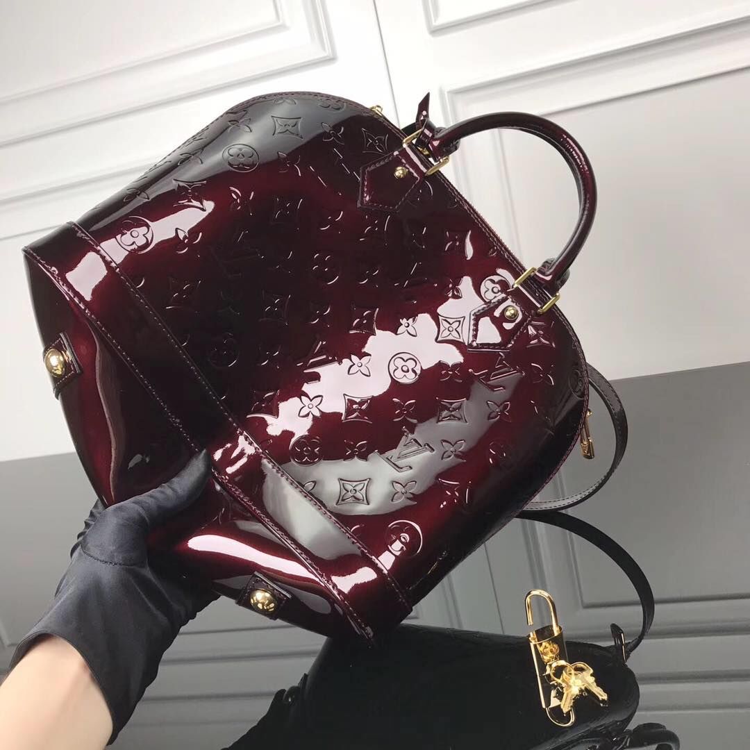 Louis Vuitton Monogram Vernis Alma M93595 Burgundy Louis Vuitton Monogram Vernis Alma M93595 Burgundy
