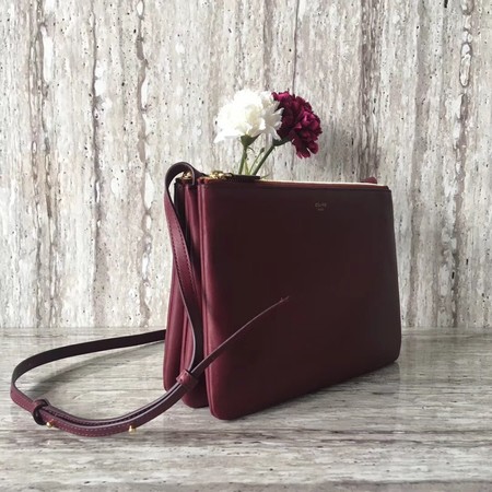 Celine Trio Crossbody Messenger Bag C55421 Wine Celine Trio Crossbody Messenger Bag C55421 Wine