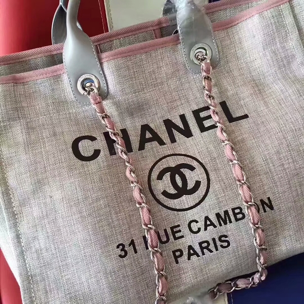 Chanel Deauville Tote Bag Original Canvas Leather A68047-4 Chanel Deauville Tote Bag Original Canvas Leather A68047-4
