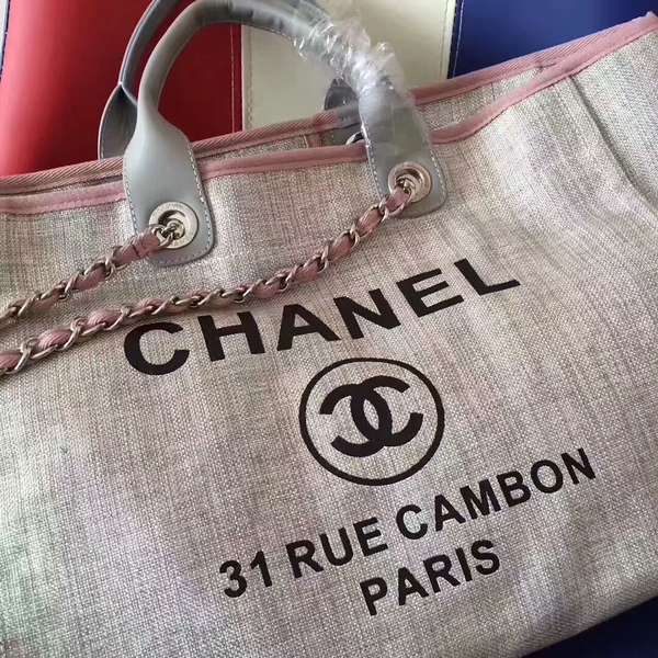 Chanel Deauville Tote Bag Original Canvas Leather A68047-4 Chanel Deauville Tote Bag Original Canvas Leather A68047-4