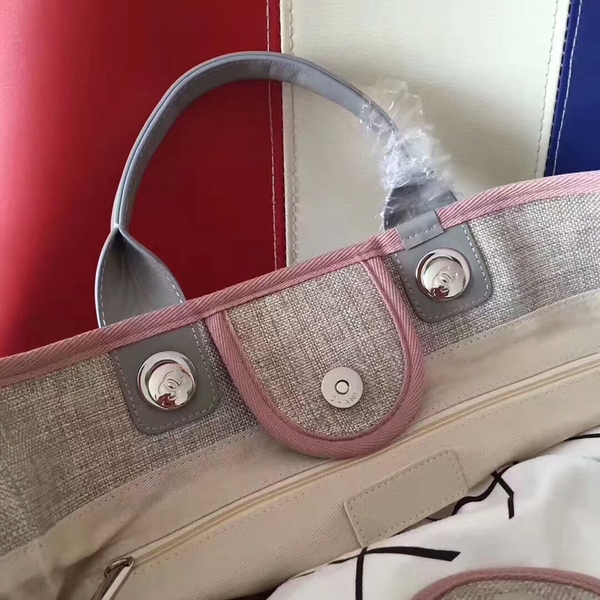 Chanel Deauville Tote Bag Original Canvas Leather A68047-4 Chanel Deauville Tote Bag Original Canvas Leather A68047-4