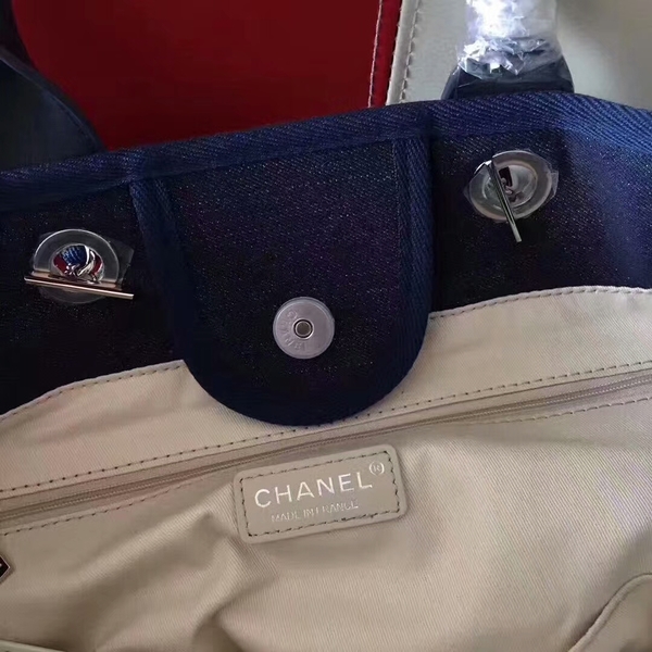 Chanel Deauville Tote Bag Original Canvas Leather A68047-7 Chanel Deauville Tote Bag Original Canvas Leather A68047-7