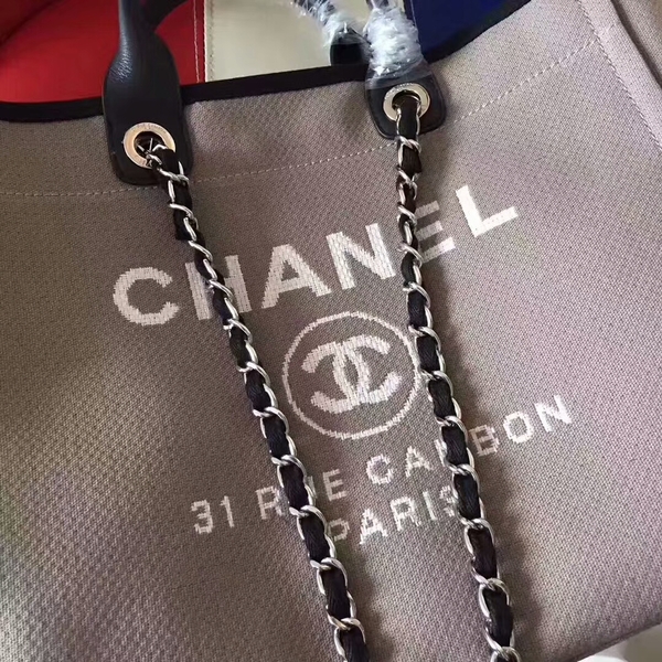 Chanel Deauville Tote Bag Original Canvas Leather A68047-9 Chanel Deauville Tote Bag Original Canvas Leather A68047-9