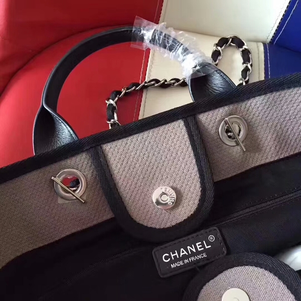 Chanel Deauville Tote Bag Original Canvas Leather A68047-9 Chanel Deauville Tote Bag Original Canvas Leather A68047-9