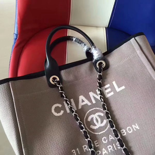 Chanel Deauville Tote Bag Original Canvas Leather A68047-9 Chanel Deauville Tote Bag Original Canvas Leather A68047-9