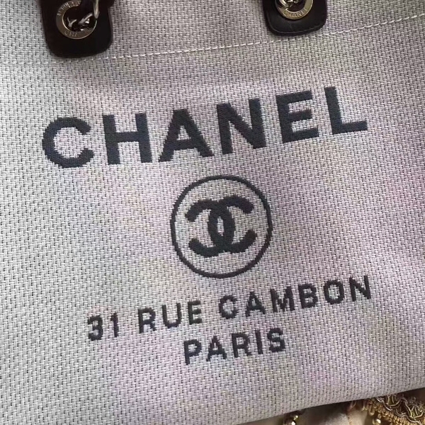 Chanel Deauville Tote Bag Original Canvas Leather A68047-12 Chanel Deauville Tote Bag Original Canvas Leather A68047-12