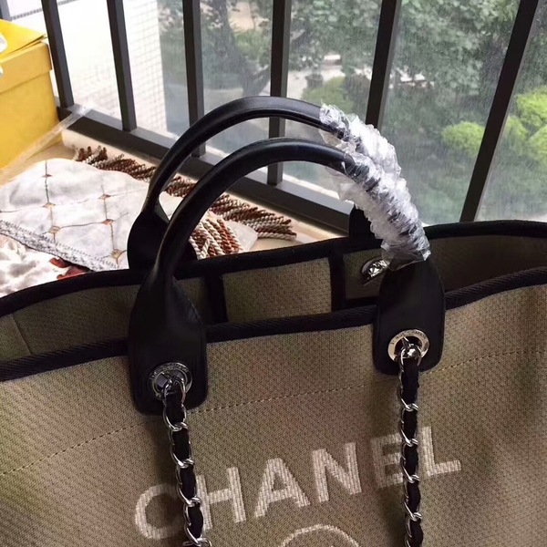 Chanel Deauville Tote Bag Original Canvas Leather A68047-14 Chanel Deauville Tote Bag Original Canvas Leather A68047-14