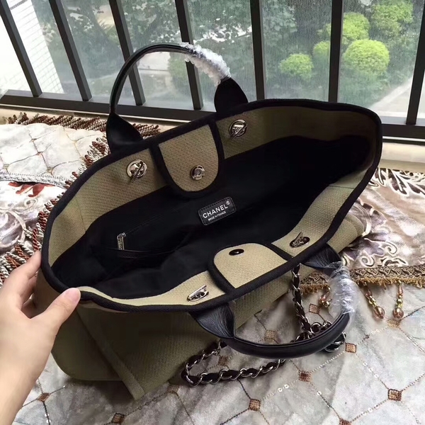 Chanel Deauville Tote Bag Original Canvas Leather A68047-14 Chanel Deauville Tote Bag Original Canvas Leather A68047-14