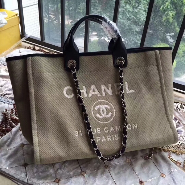 Chanel Deauville Tote Bag Original Canvas Leather A68047-14 Chanel Deauville Tote Bag Original Canvas Leather A68047-14