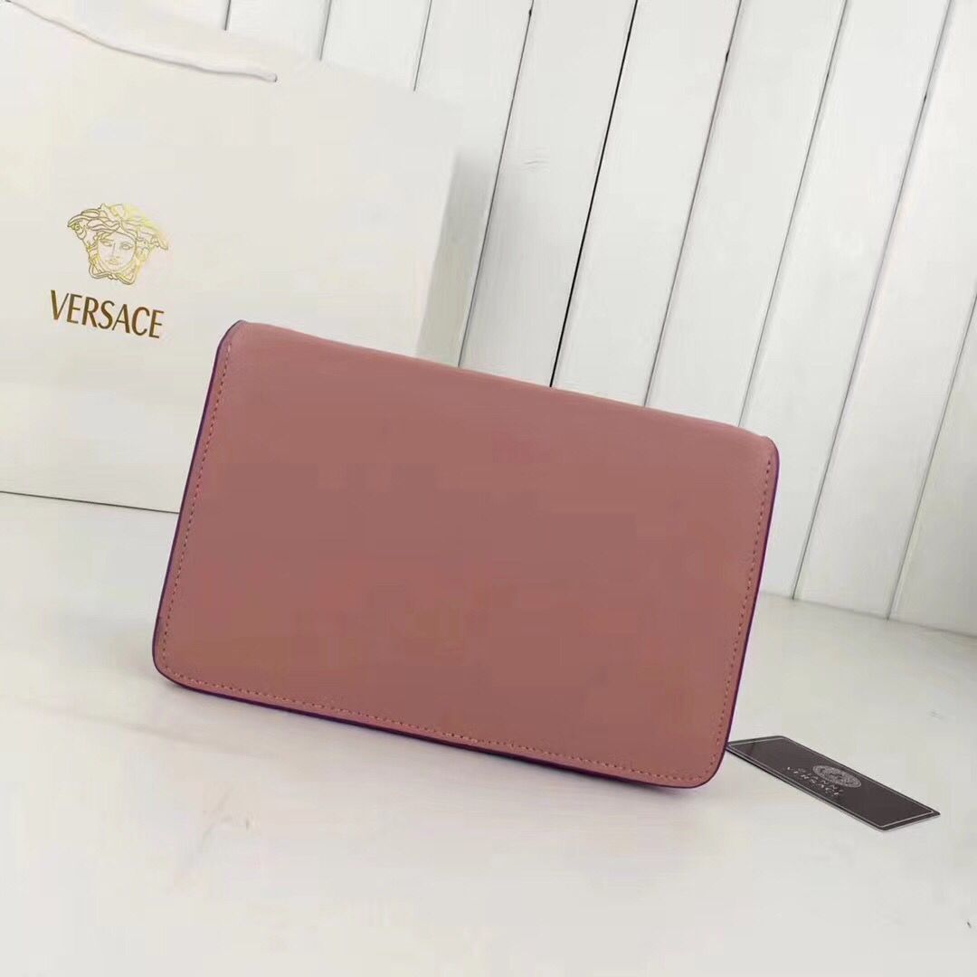 Versace 2017 Calfskin Leather Shoulder Bag 7203 Pink Versace 2017 Calfskin Leather Shoulder Bag 7203 Pink