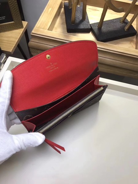 Louis Vuitton Monogram Canvas EMILIE WALLET M61289 Red Louis Vuitton Monogram Canvas EMILIE WALLET M61289 Red