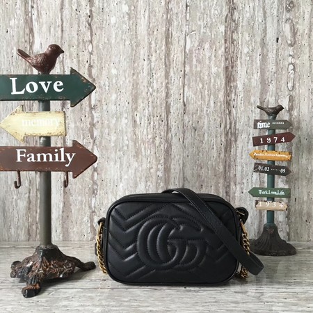 Gucci GG Marmont Matelasse mini Bag 448065 Black Gucci GG Marmont Matelasse mini Bag 448065 Black