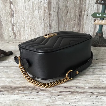 Gucci GG Marmont Matelasse mini Bag 448065 Black Gucci GG Marmont Matelasse mini Bag 448065 Black