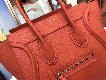 Celine Luggage Micro Tote Bag Original Leather CLY33081M Orange Celine Luggage Micro Tote Bag Original Leather CLY33081M Orange