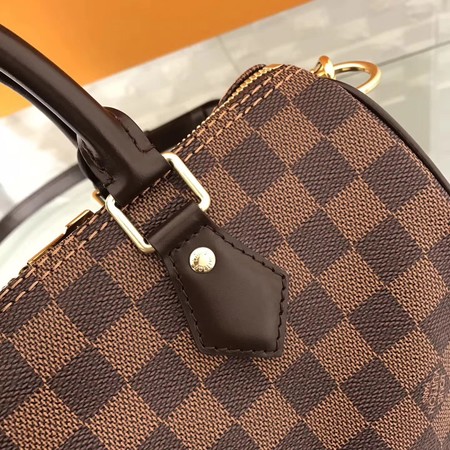 Louis Vuitton Damier Ebene Speedy 25 With Shoulder Strap N41181 Louis Vuitton Damier Ebene Speedy 25 With Shoulder Strap N41181