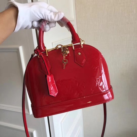 Louis Vuitton Monogram Vernis Alma BB M91606 Red Louis Vuitton Monogram Vernis Alma BB M91606 Red
