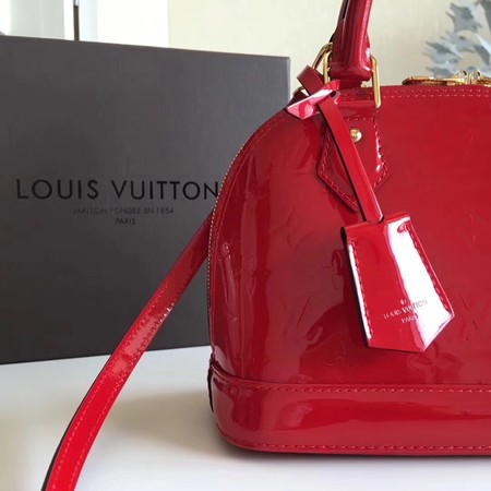 Louis Vuitton Monogram Vernis Alma BB M91606 Red Louis Vuitton Monogram Vernis Alma BB M91606 Red
