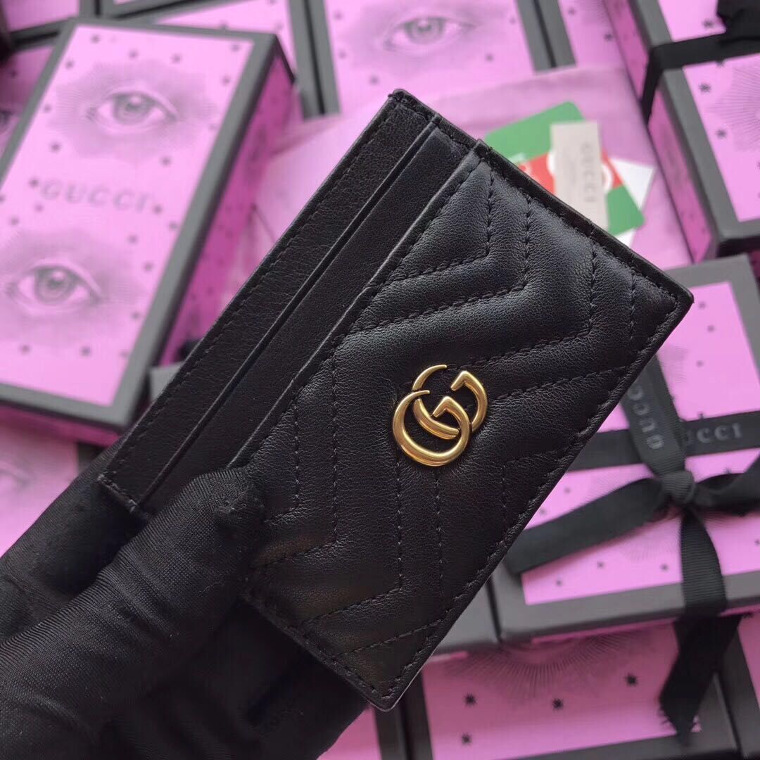 Gucci Leather Card Case 499360 Black Gucci Leather Card Case 499360 Black