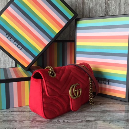 Gucci GG Marmont Mini Bag 446744 Red Gucci GG Marmont Mini Bag 446744 Red