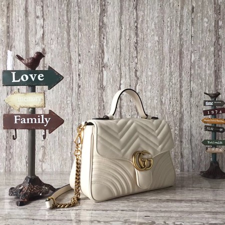 Gucci GG Marmont Small Top Handle Bag 498110 White Gucci GG Marmont Small Top Handle Bag 498110 White