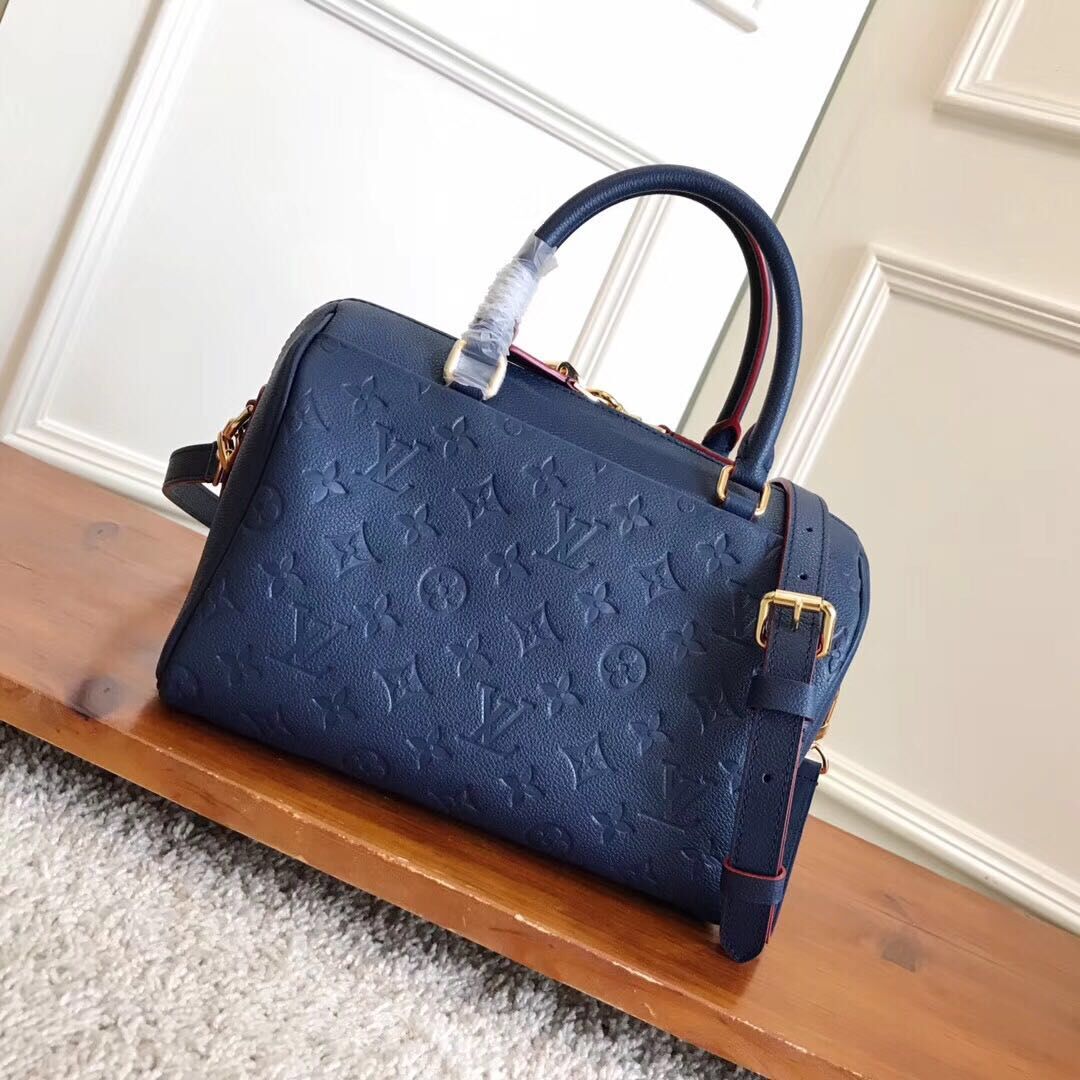 Louis Vuitton Monogram Empreinte SPEEDY Bag 42404 Blue Louis Vuitton Monogram Empreinte SPEEDY Bag 42404 Blue