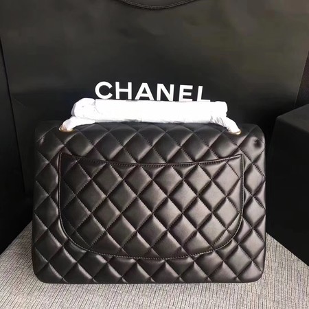 Chanel Maxi Quilted Classic Flap Bag Black Sheepskin Leather A58601 Gold Chanel Maxi Quilted Classic Flap Bag Black Sheepskin Leather A58601 Gold
