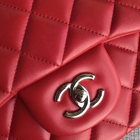 Chanel Maxi Quilted Classic Flap Bag Red Sheepskin Leather A58601 Silver Chanel Maxi Quilted Classic Flap Bag Red Sheepskin Leather A58601 Silver