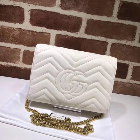 Gucci GG Marmont Matelasse mini Bag 474575 White Gucci GG Marmont Matelasse mini Bag 474575 White
