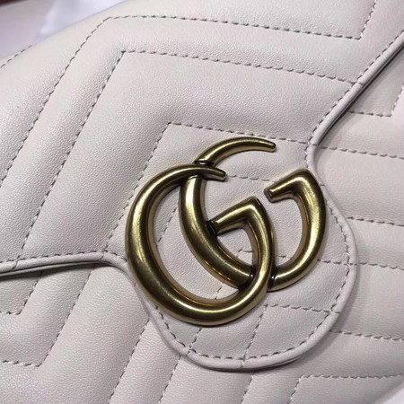 Gucci GG Marmont Matelasse mini Bag 474575 White Gucci GG Marmont Matelasse mini Bag 474575 White