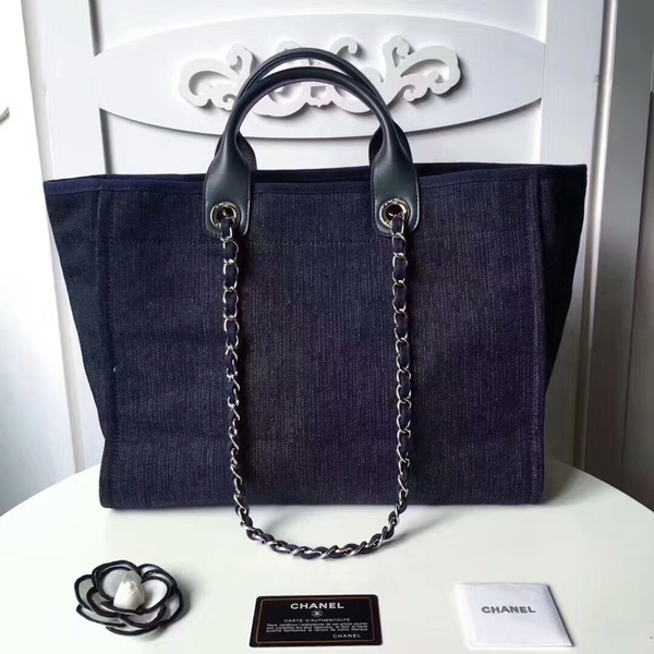 Chanel Medium Original Canvas Leather Tote Shopping Bag 66941E Chanel Medium Original Canvas Leather Tote Shopping Bag 66941E