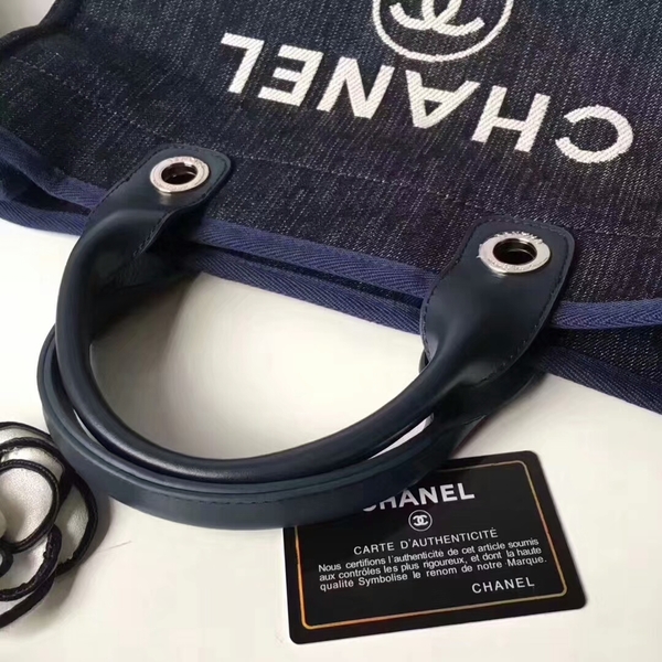 Chanel Medium Original Canvas Leather Tote Shopping Bag 66941E Chanel Medium Original Canvas Leather Tote Shopping Bag 66941E