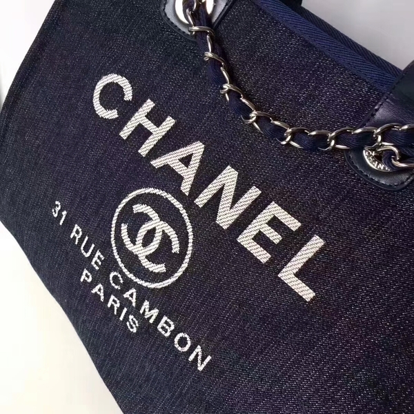 Chanel Medium Original Canvas Leather Tote Shopping Bag 66941E Chanel Medium Original Canvas Leather Tote Shopping Bag 66941E