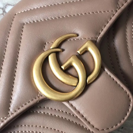 Gucci GG Marmont matelasse Mini Bag 446744 Apricot Gucci GG Marmont matelasse Mini Bag 446744 Apricot