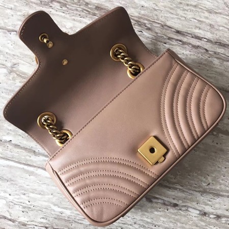 Gucci GG Marmont matelasse Mini Bag 446744 Apricot Gucci GG Marmont matelasse Mini Bag 446744 Apricot