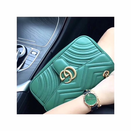 Gucci GG Marmont matelasse Mini Bag 446744 Green Gucci GG Marmont matelasse Mini Bag 446744 Green