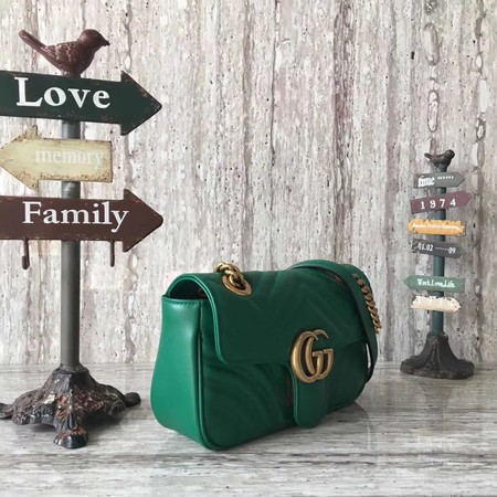 Gucci GG Marmont matelasse Mini Bag 446744 Green Gucci GG Marmont matelasse Mini Bag 446744 Green