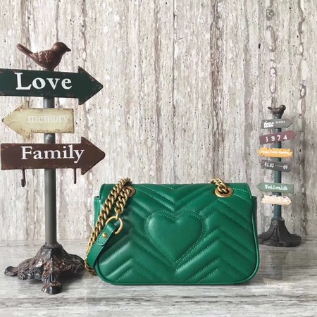 Gucci GG Marmont matelasse Mini Bag 446744 Green Gucci GG Marmont matelasse Mini Bag 446744 Green