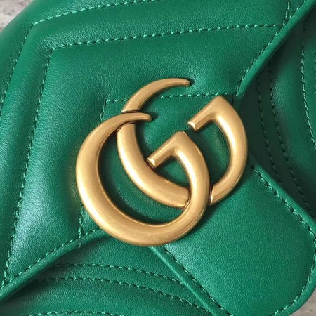 Gucci GG Marmont matelasse Mini Bag 446744 Green Gucci GG Marmont matelasse Mini Bag 446744 Green