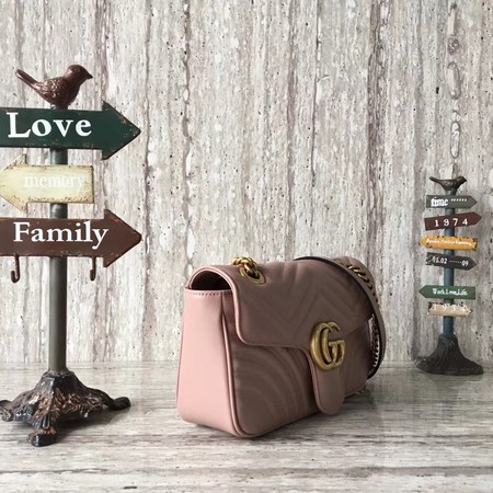 Gucci GG Marmont matelasse Mini Bag 446744 Pink Gucci GG Marmont matelasse Mini Bag 446744 Pink