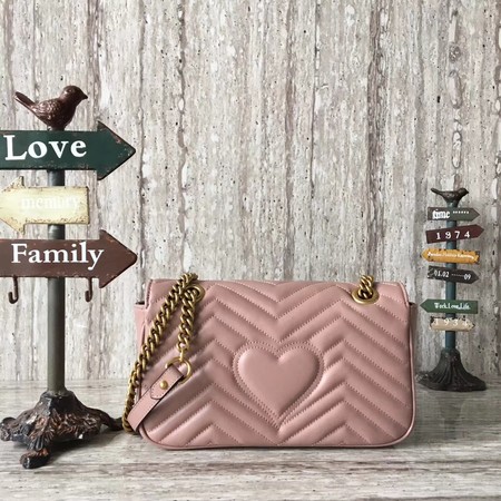 Gucci GG Marmont matelasse Mini Bag 446744 Pink Gucci GG Marmont matelasse Mini Bag 446744 Pink