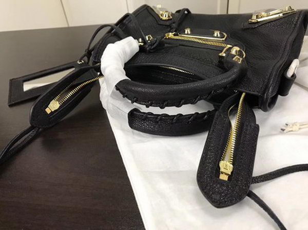 Balenciaga Giant City Gold Studs Handbag B084336 Black Balenciaga Giant City Gold Studs Handbag B084336 Black